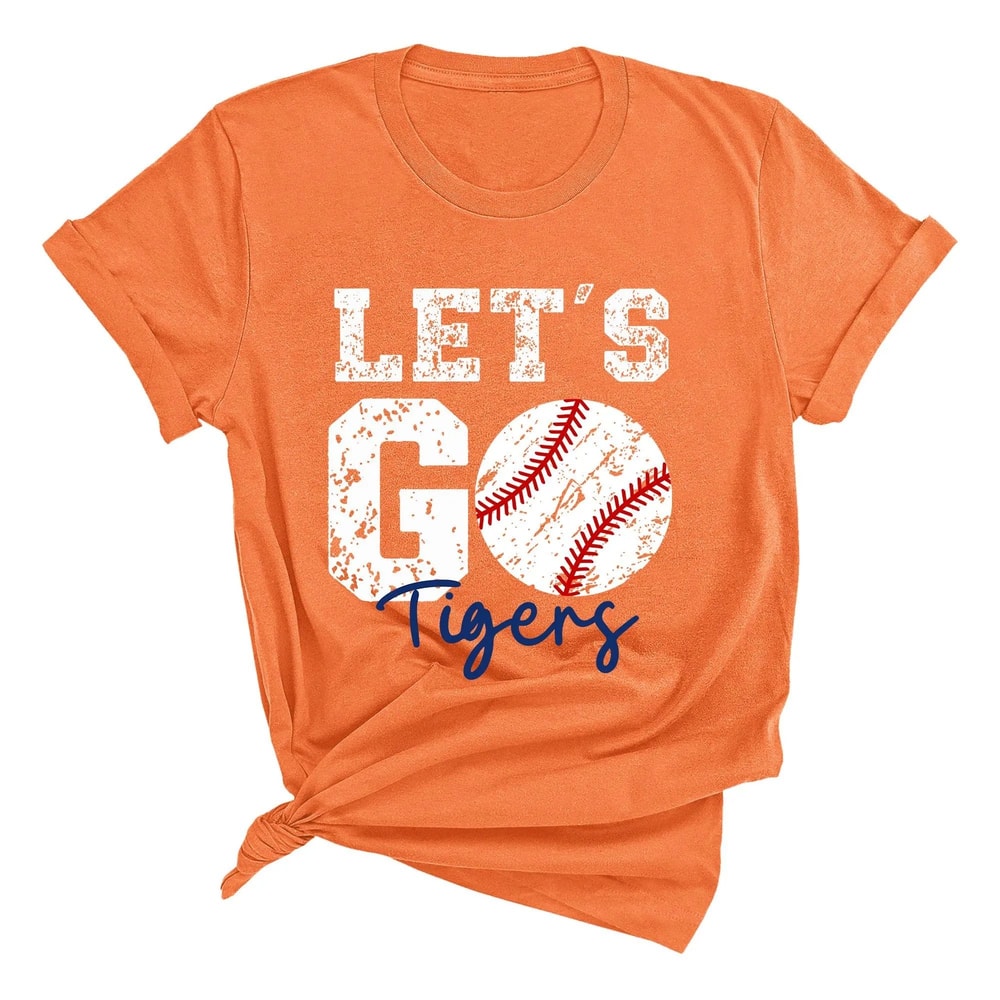 Custom Lets Go Baseball Team Shirt Personalized Game Day Fan Tee Custom Sports Supporter TShirt 3