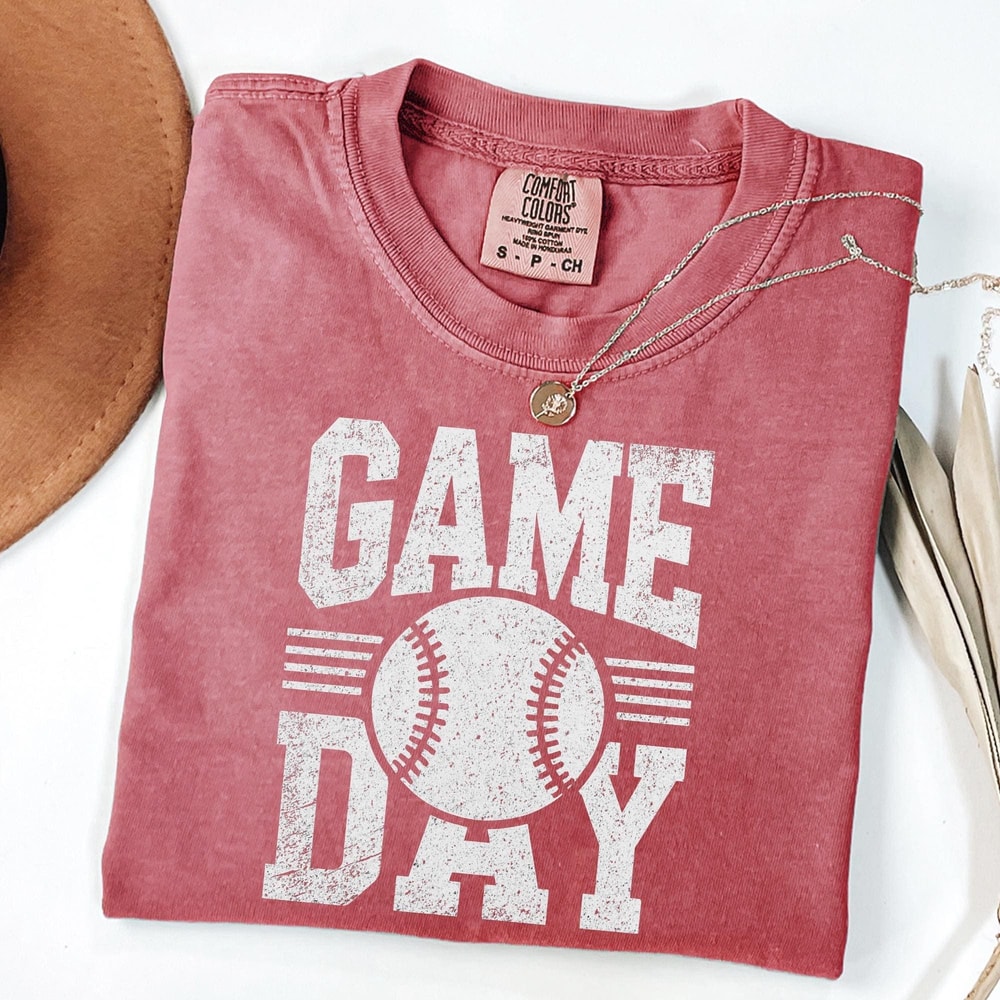 Baseball Game Day Shirt Cute Baseball Mom Tee Spring Baseball Season Shirt 2