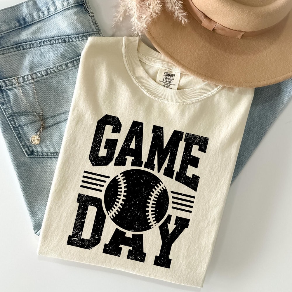 Baseball Game Day Shirt Cute Baseball Mom Tee Spring Baseball Season Shirt 5