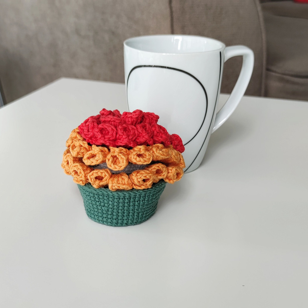 Kawaii Crochet Coaster  Cute Flower Mug Mat For Coffee  Tea 3