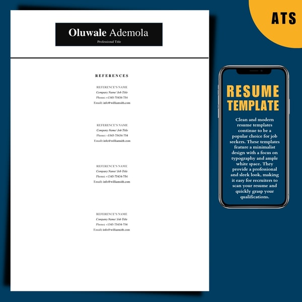Modern professional resume template with matching cover lett | Inspire ...
