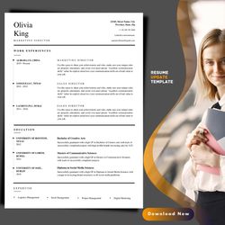 Update your resume and cover letter within minutes with this professional resume, ATS Compliant Resume template