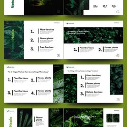 Nature Brochure Templates, GreenTheme Creative Brochure Template, Canva Brochure Template,