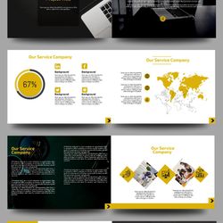 Business Brochure Template, Brand Brochure Template, Business Profile made with Canva