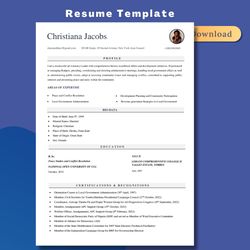 Microsoft word resume template with a professional cover letter template, edit with ease and stand-out like a pro