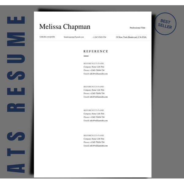 Sample Reference Page For Resume Professional Resume Template Maker