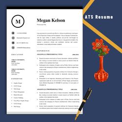 Simple resume template for freshers with matching cover letter for any job description