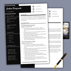 Level up with pro smart resume, instant professional resume template with matching cover letter for any job description