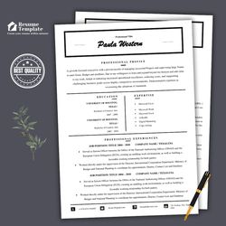 Create your resume effortlessly with this resume template, word resume template