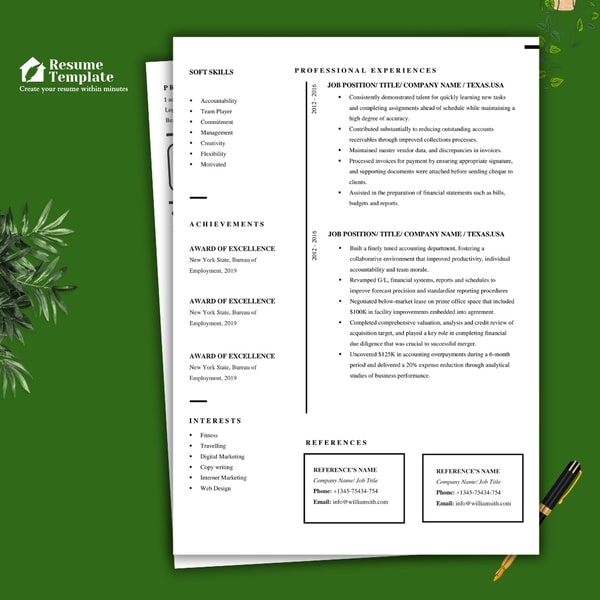 Example Of Comprehensive Resume Comprehensive resume template, instant download complete res | Inspire ...
