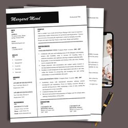 Well structured word resume template, update your resume within minutes, instant download word resume file
