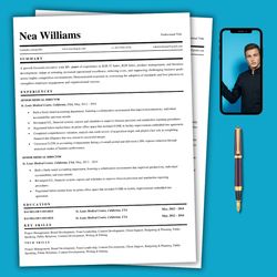 Basic professional resume template for freshers, smart resume template with matching cover letter, word resume template