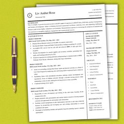 Best-selling modern resume template, create your resume within minutes, matching cover letter for any job role, ATS