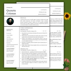 Create a smart resume within minutes, ATS Compliant Resume format, cover letter template, professional word resume file