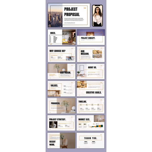 Structured Project proposal template from Canva, editable ca | Inspire ...