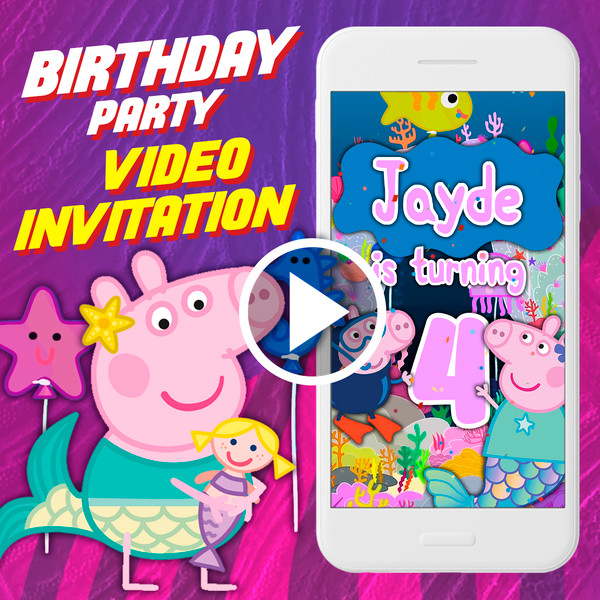 Peppa pig mermaid birthday party video invitation new.jpg