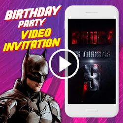 Batman Birthday Party Video Invitation,Batman Animated Invite Video,DC Superheroes Digital Custom Invitation