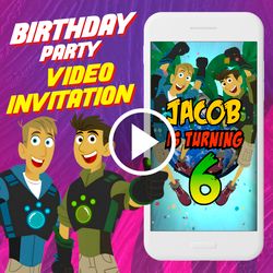 Wild Kratts Birthday Party Video Invitation, Wild Kratts Animated Invite Video, Wild Kratts Digital Custom Invite