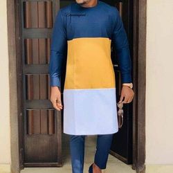 nigeria men clothing, 2pics men sets, different sizes and colors, men wesrs, handmade wears