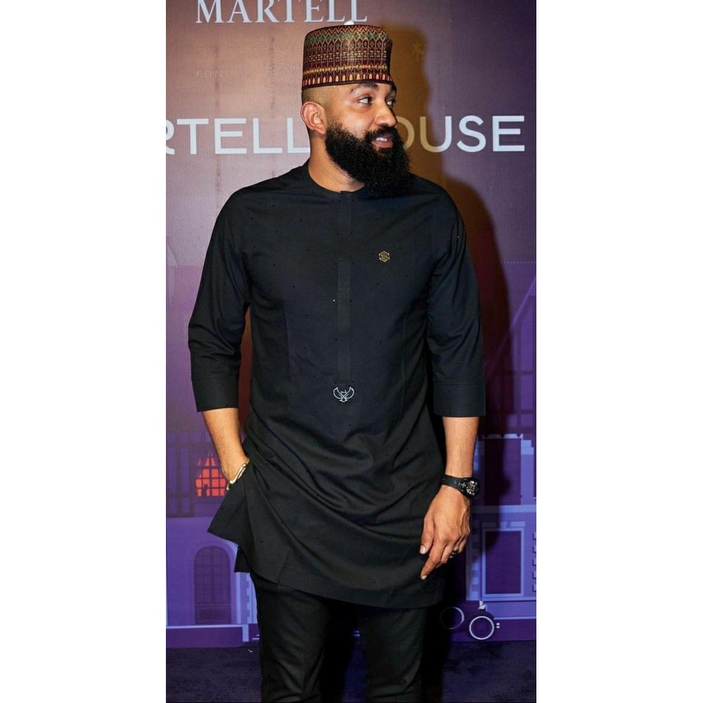 Black African Men Clothing 2pics Men Sets Cotton Fabric Different Sizes And Colors Men Wesrs Wedding Suit 0