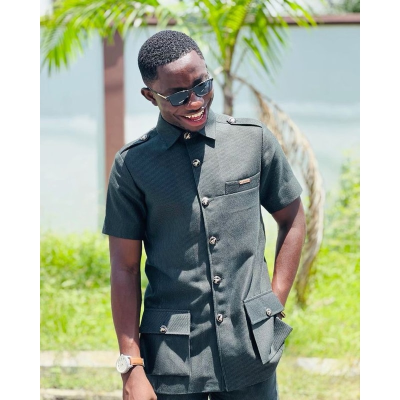 New African Men Clothing 2pics Men Sets Cotton Fabric Different Sizes And Colors Men Wesrs Wedding Suit 0