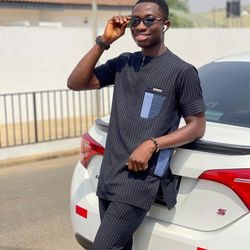 blue black african men clothing, 2pics men sets, cotton fabric, different sizes and colors, men wesrs, wedding suit