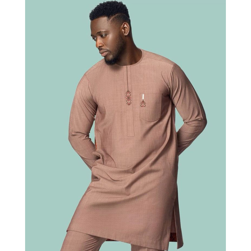 Donald African Men Clothing 2pics Men Sets Cotton Fabric Different Sizes And Colors Men Wesrs Wedding Suit 0