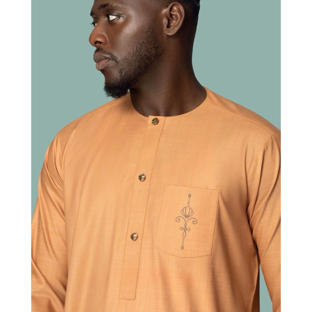 Segun African Men Clothing 2pics Men Sets Cotton Fabric Different Sizes And Colors Men Wesrs Wedding Suit 0