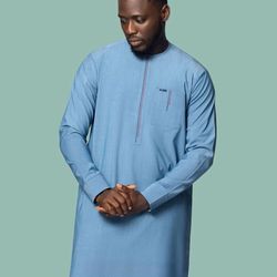 sky blue african men clothing, 2pics men sets, cotton fabric, different sizes and colors, men wesrs, wedding suit