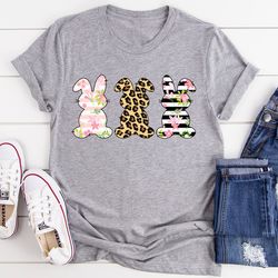 floral easter bunnies tee