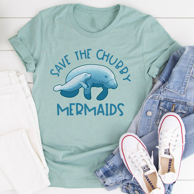 Save The Chubby Mermaids Tee ..jpg