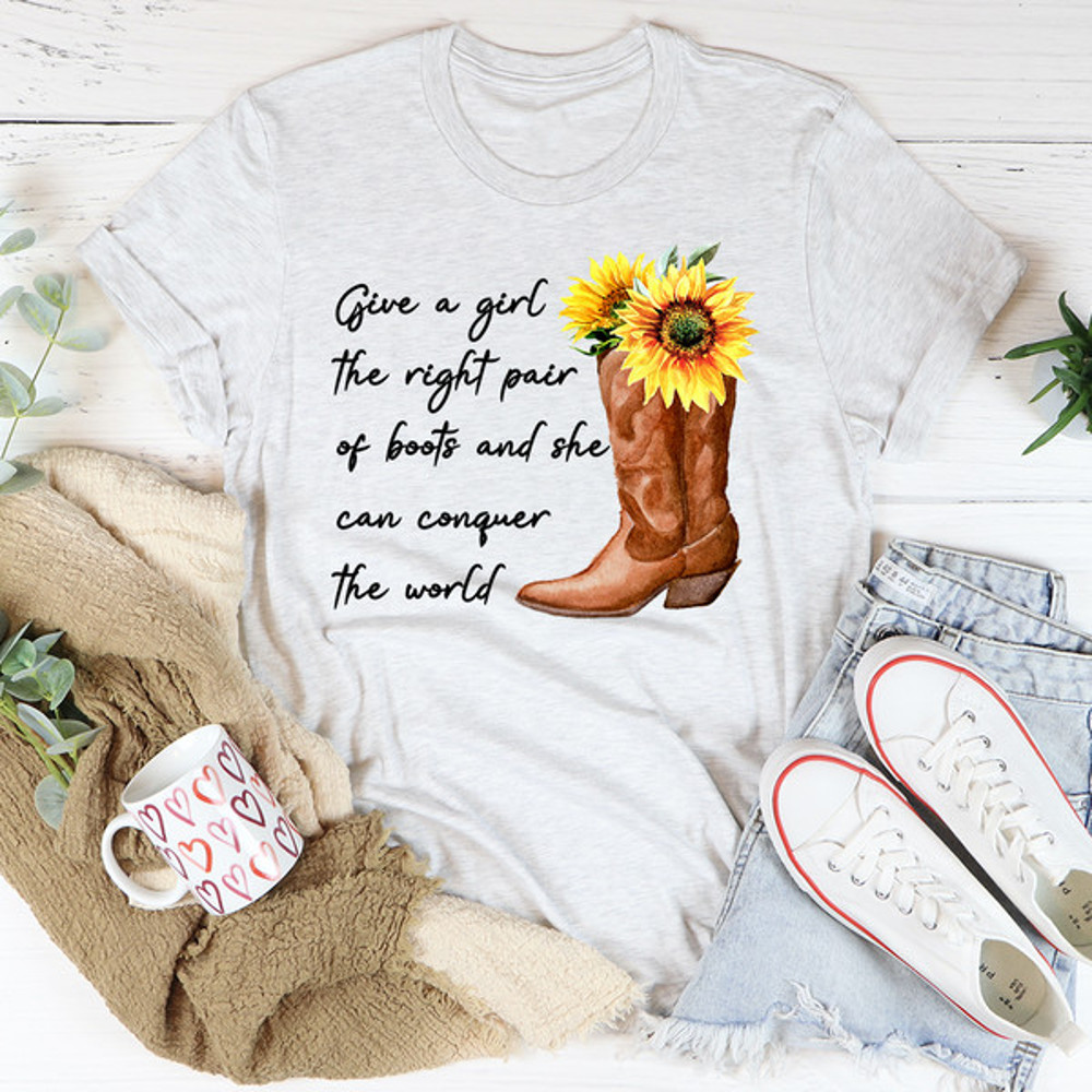 Give A Girl The Right Pair Of Boots Tee1.jpg