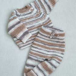 Baby kids knit Sweater and Pants - 2 Piece set