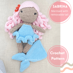 Sabrina - Mermaid Tail, Crochet Pattern, Plushie Mermaid, PDF PATTERN