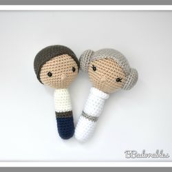 Princess Leia & Han Solo, Crochet Rattles Patterns - Set of 2 Patterns