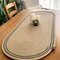 Natural Jute Oval Table Runner With Gray Edge Dining Table Decor 3