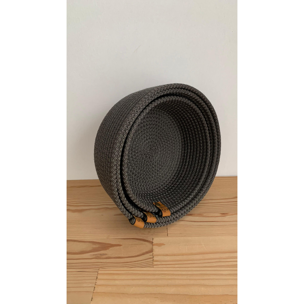 Set Of 3 Round Rope Bowls Cotton Rope Storage Baskets Organizers Multipurpose Braided Storage Bas 7