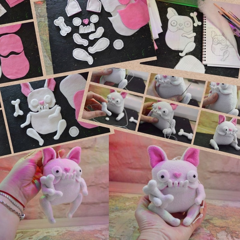 Digital Download - "Dog and Bone" Toy Sewing Pattern in PDF | Inspire ...