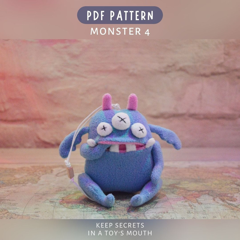 PDF Pattern For Sewing Toys Monster 4  Manual For DIY Toys 1