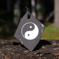 Yin Yang pendant made of shungite