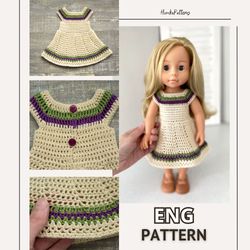 Dimian doll 15 inch doll clothes pattern