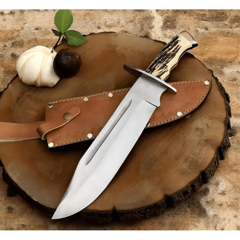 Buy Copper Damascus Hunting Bowie Knife