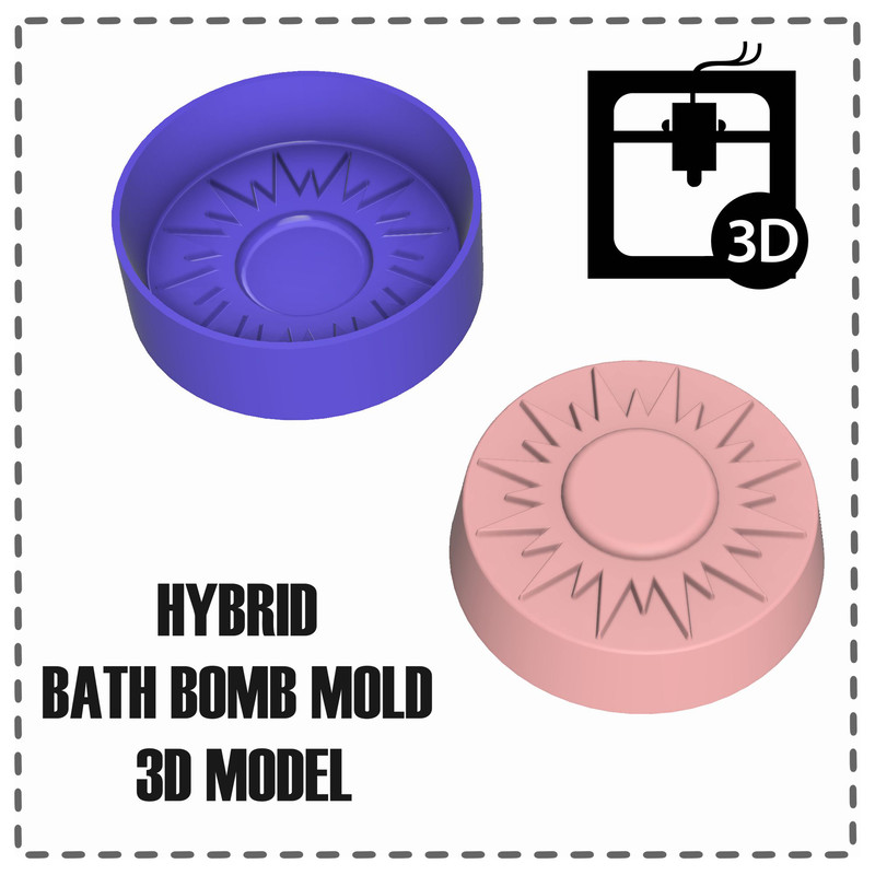 Sun BATH BOMB MOLD STL File 0
