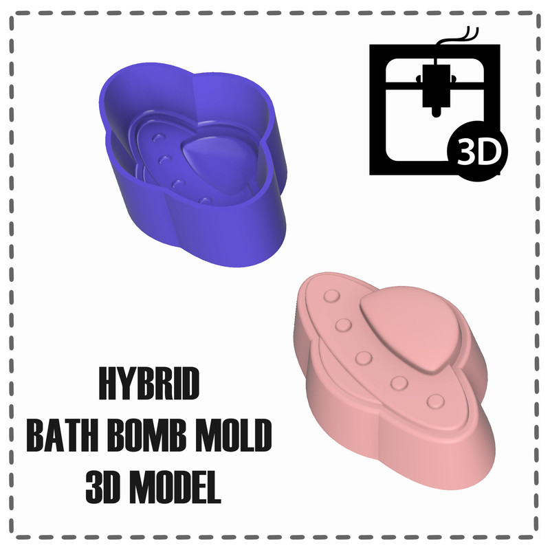 UFO BATH BOMB MOLD STL File For 3D Printing 0