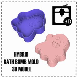 ghost bath bomb mold stl file for 3d printing