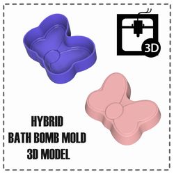 bow bath bomb mold stl file for 3d printing