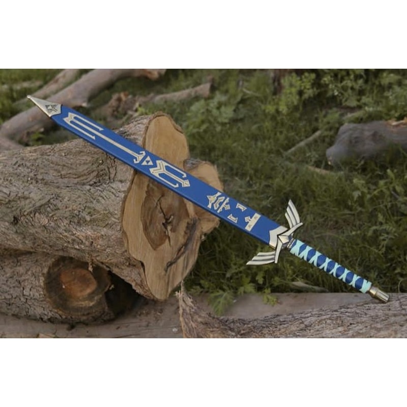 CUSTOM Hand Forged Stainless Steel The LEGEND of ZELDA Full Tang Skyward Link's Master Sword with Scabbard-Costume Armor