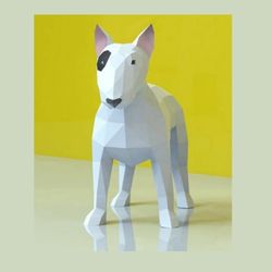 Papercraft, BULL TERRIER WITH A BLACK EYE, PDF
