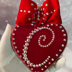 Red Valentine's Day velvet personalized heart