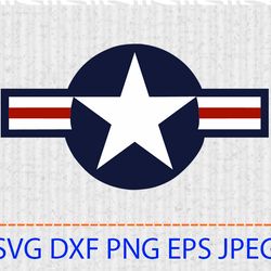 Roundel USAF SVG Roundel USAF PNG Roundel USAF Digital Roundel USAF Cricut Roundel USAF logo